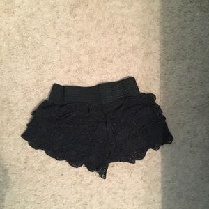 Black flowy shorts